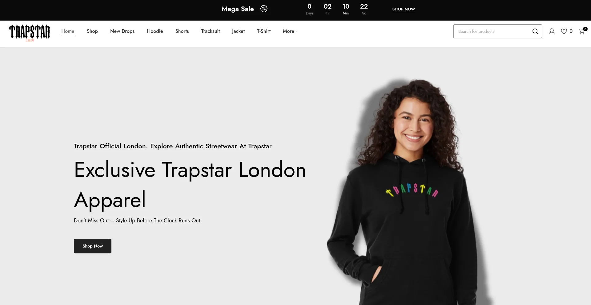 Website screenshot of Trapstar-london.com
