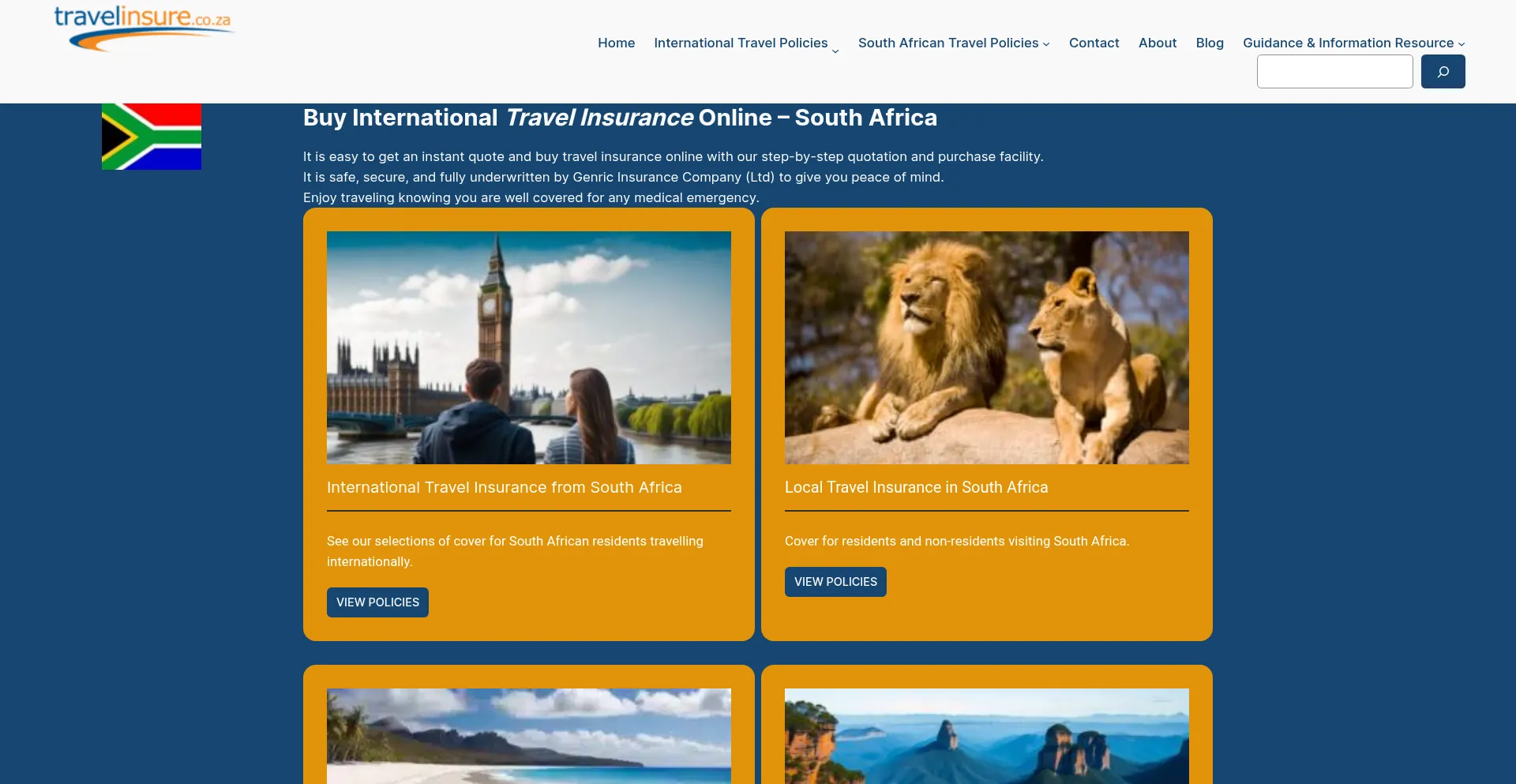 Ist Travelinsure.co.za sicher und vertrauenswürdig?