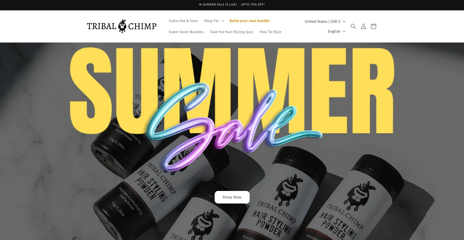 Website screenshot of Tribalchimp.com