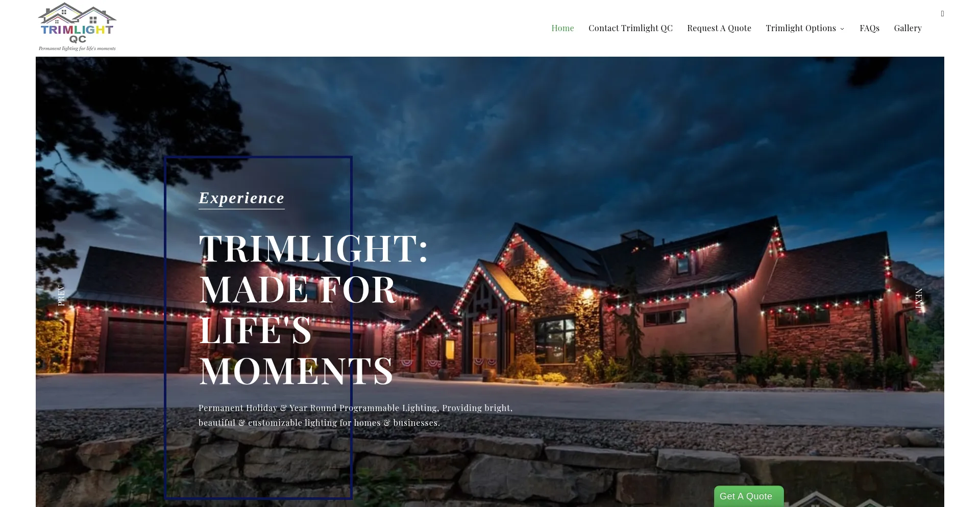 Website screenshot of Trimlightqc.com