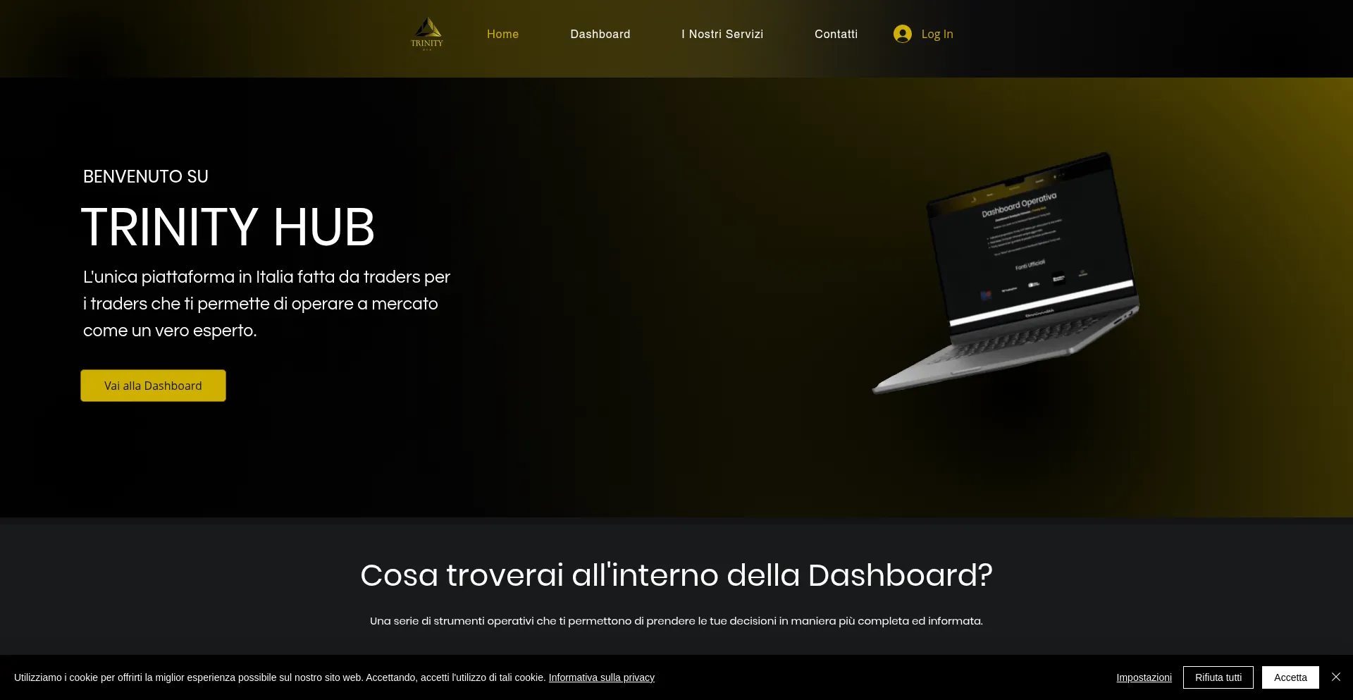 Website screenshot of Trinitytrading.it