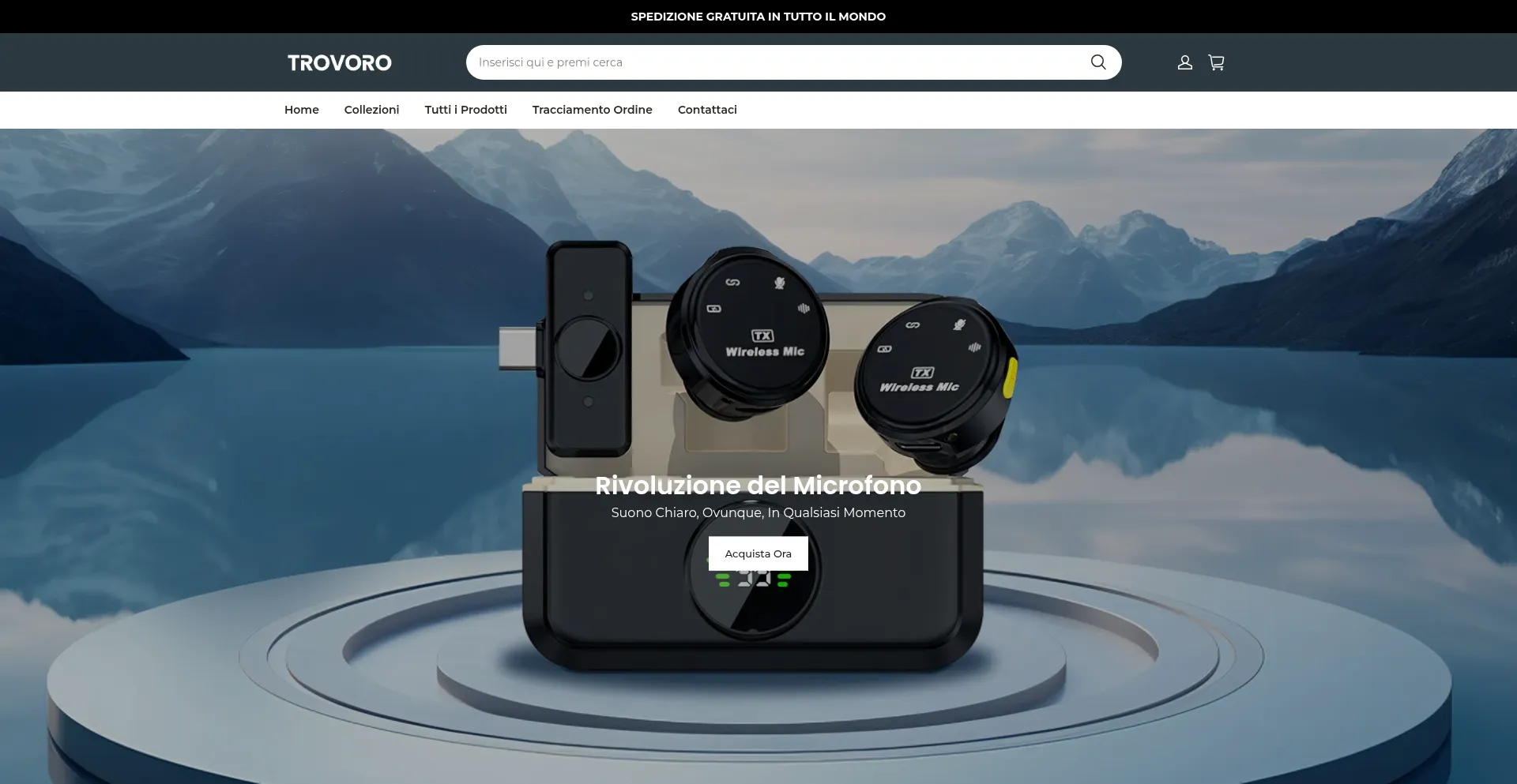 Website screenshot of Trovoro.it