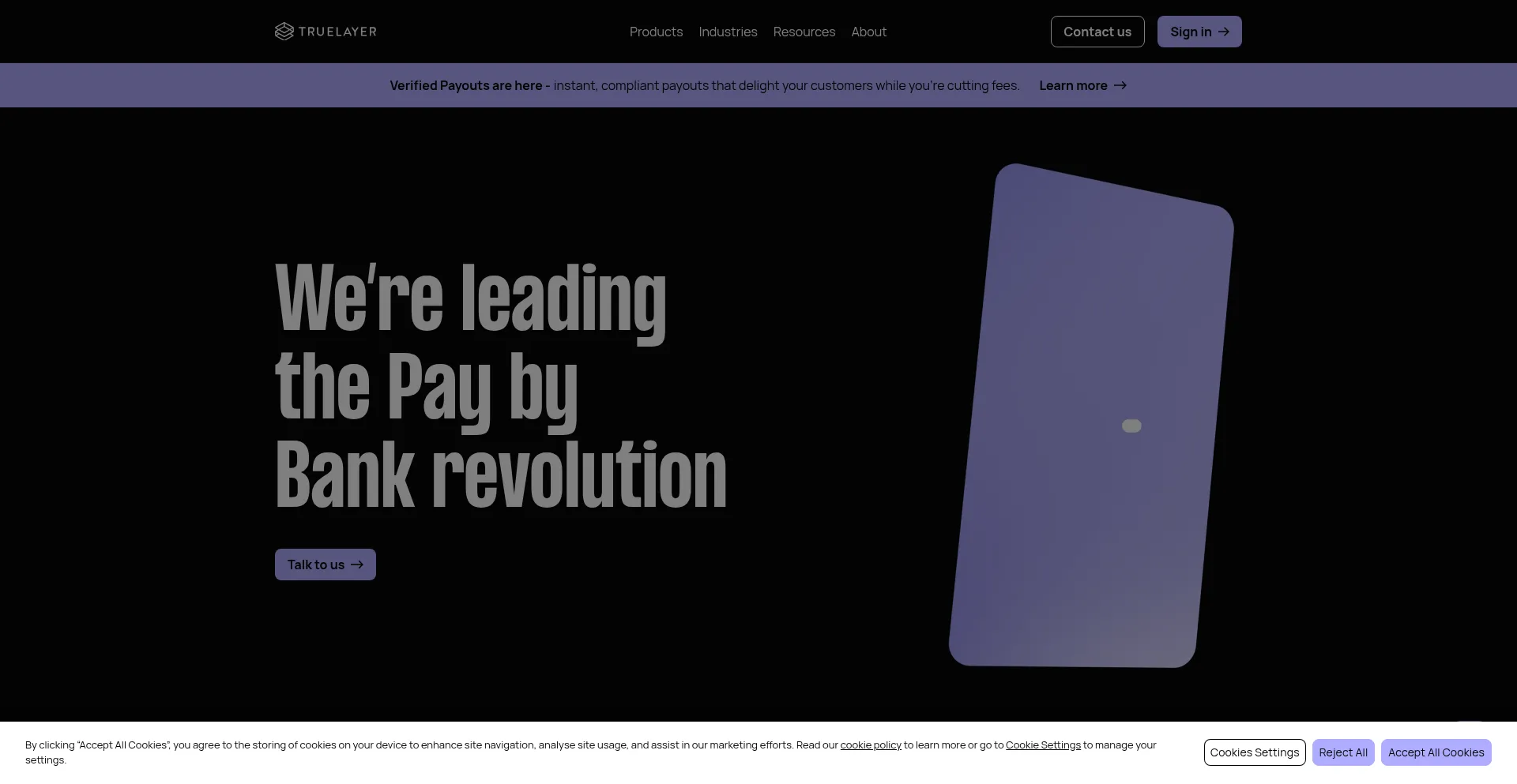 Truelayer.com Screenshot