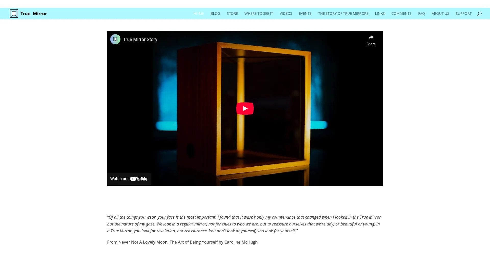 Truemirror.com Screenshot