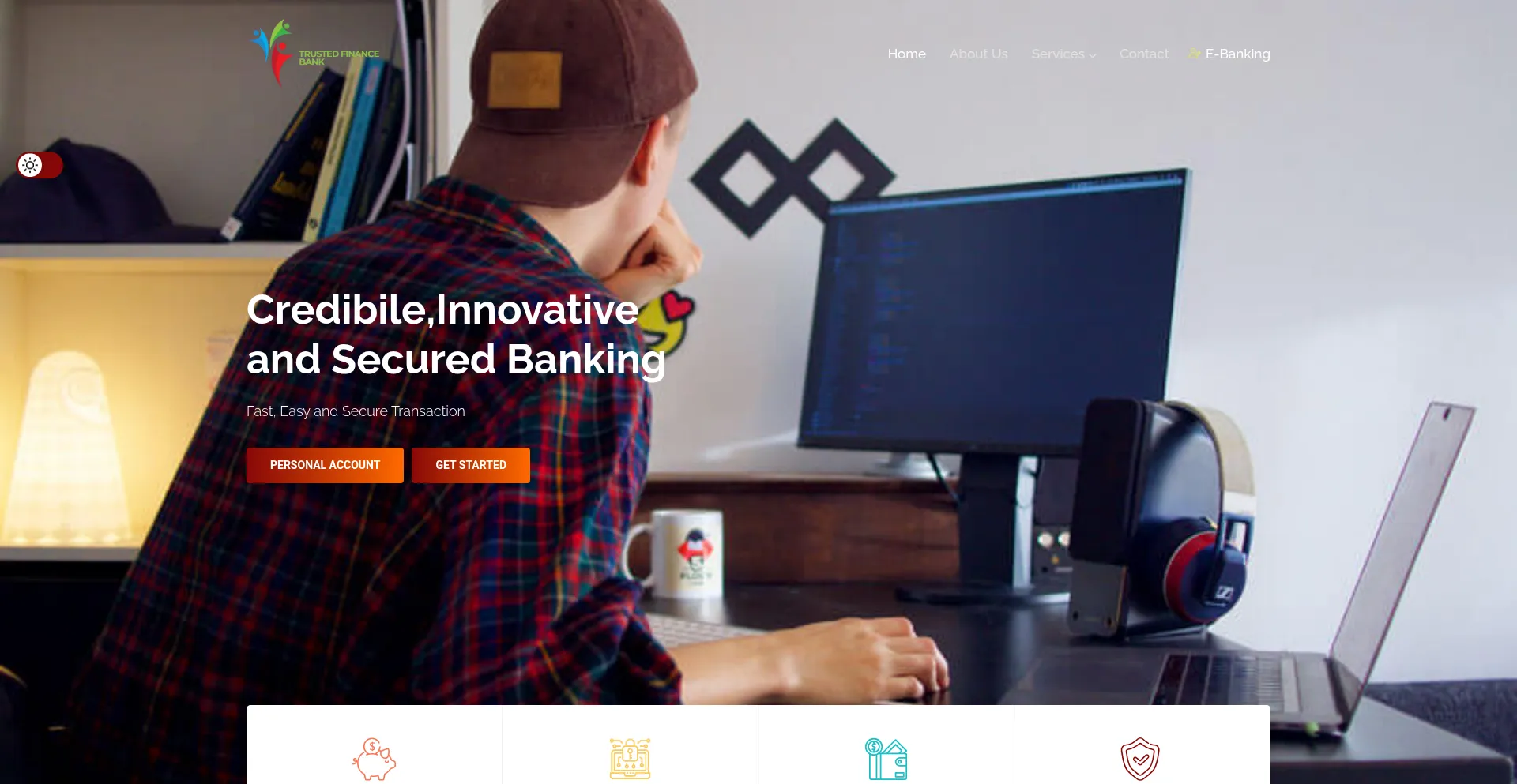 Website screenshot of Trustedfinbk.com