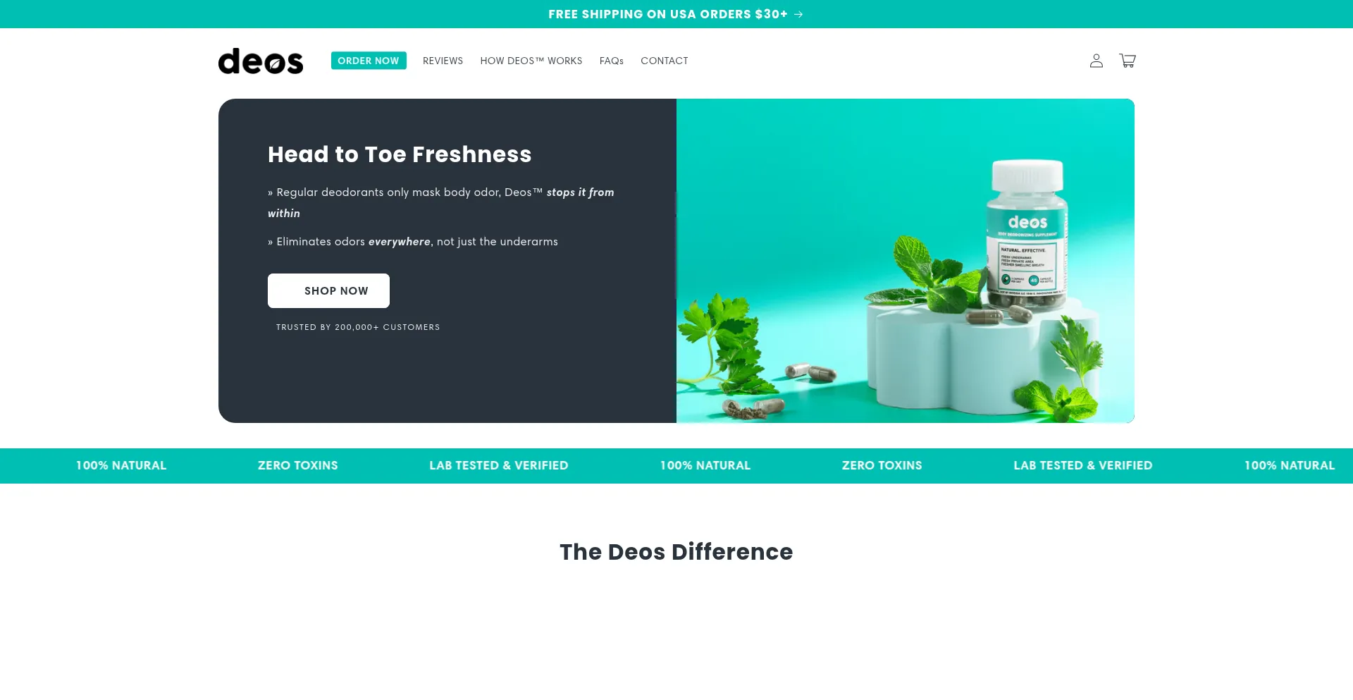 Website screenshot of Trydeos.com