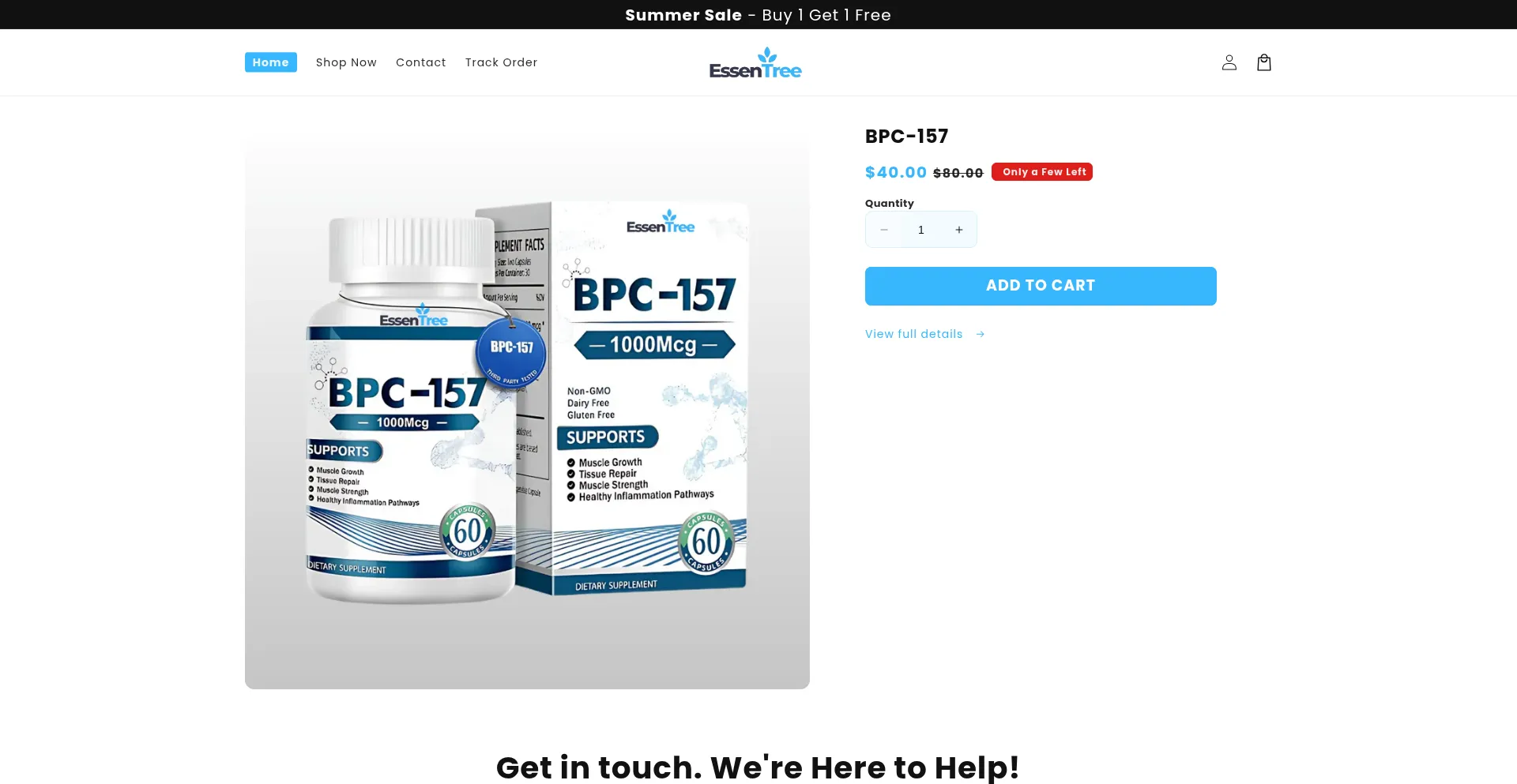 Website screenshot of Tryessentree.com