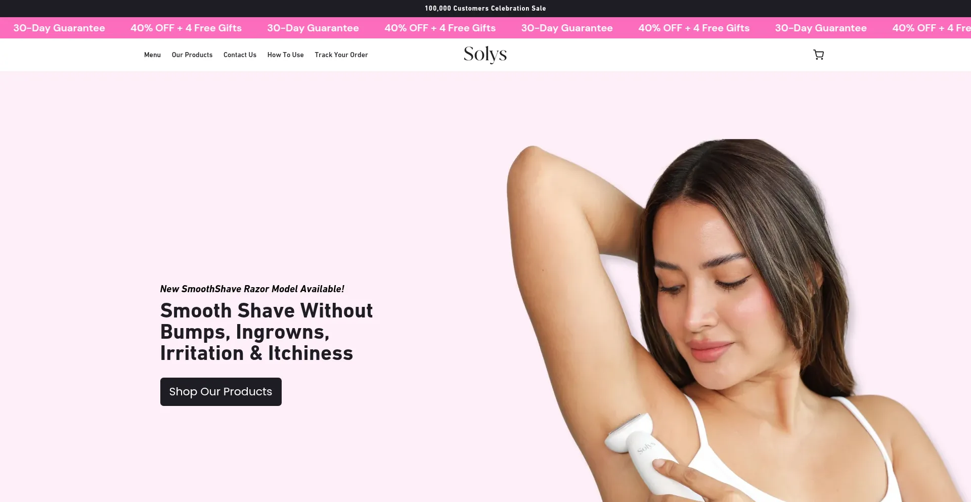 Website screenshot of Trysolys.com