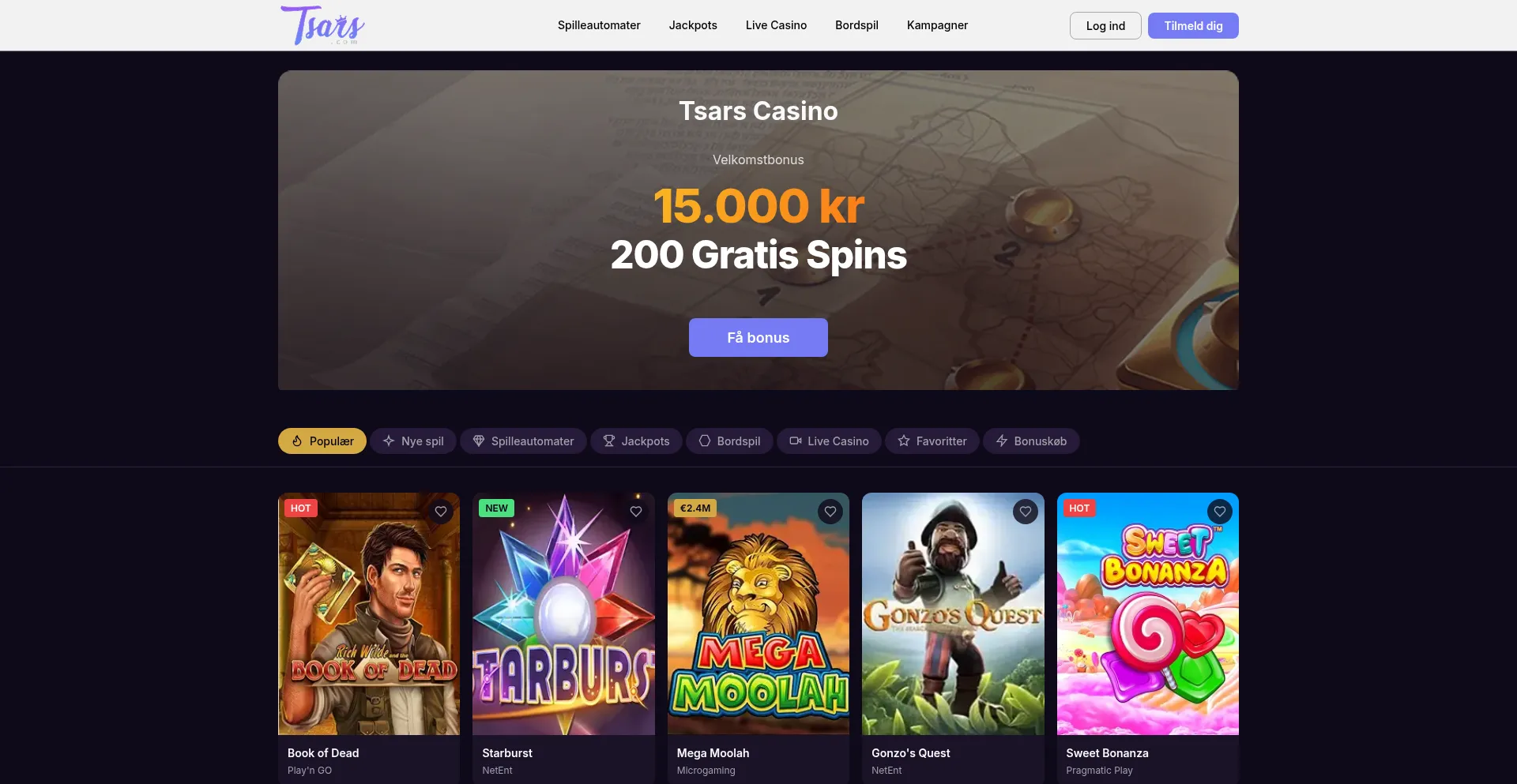 Tsars-casinoonline.dk