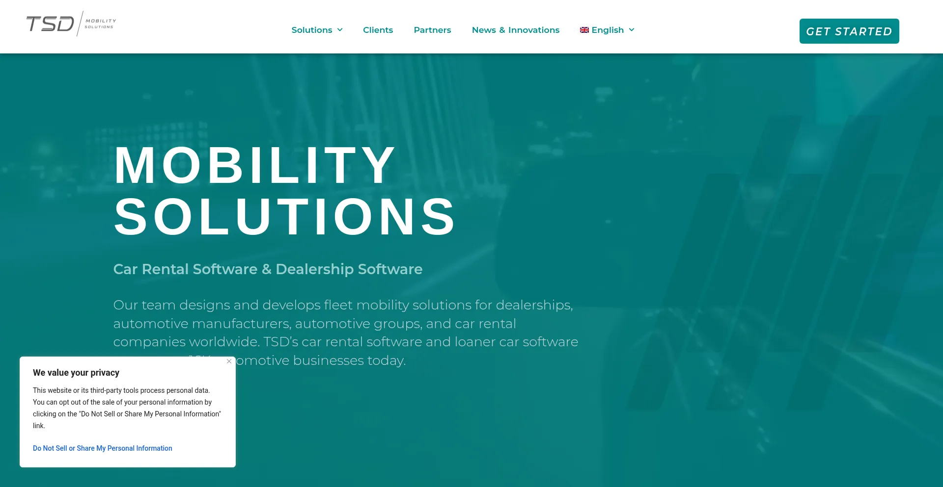 Website screenshot of Tsdweb.com