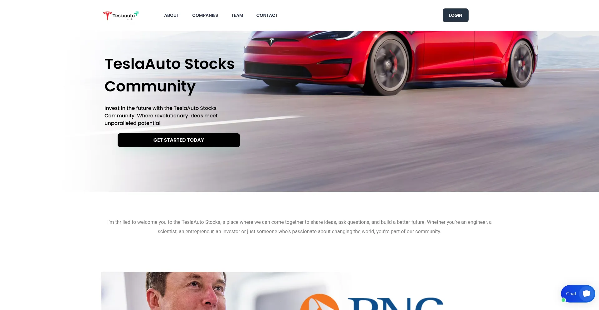 Website screenshot of Tslaautostcks.com