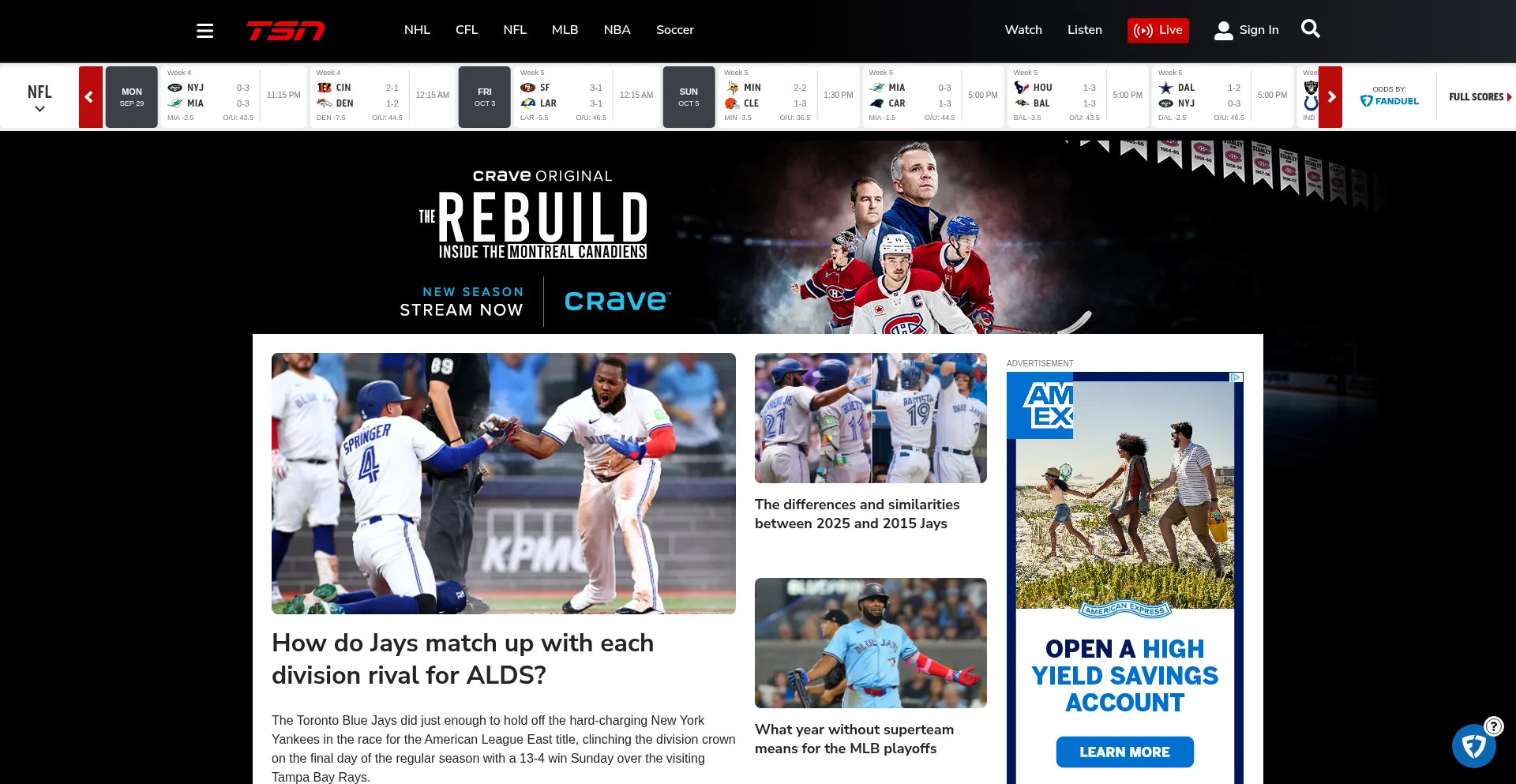 Tsn.ca Screenshot