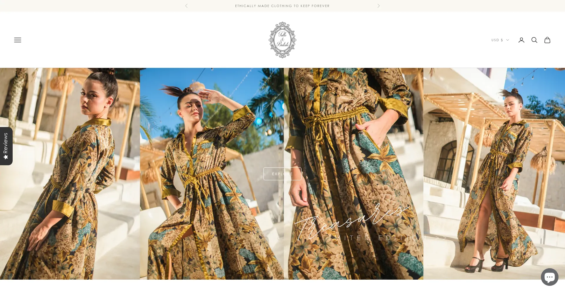 Website screenshot of Tulleandbatiste.com