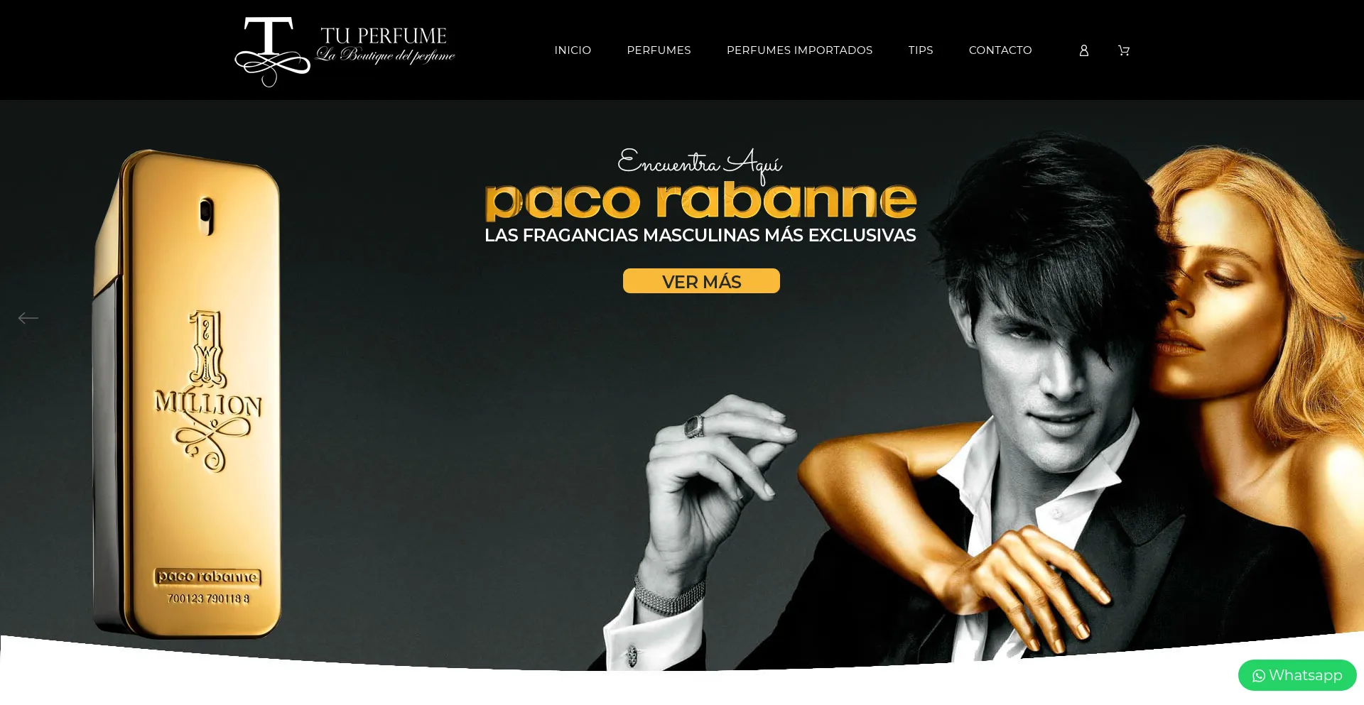 Website screenshot of Tuperfume.com.co