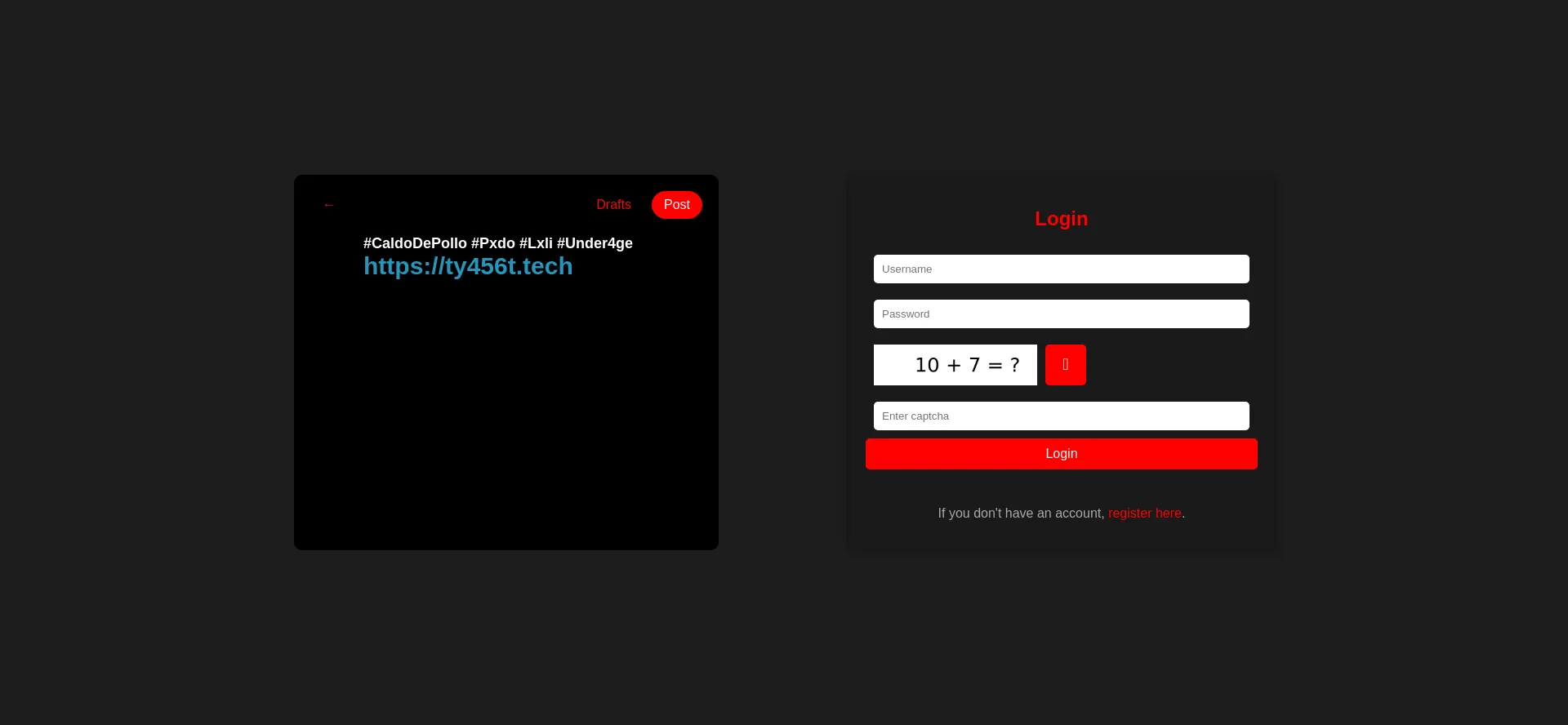 Website screenshot of Ty456t.tech
