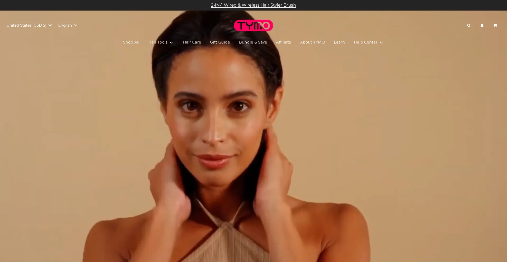 Website screenshot of Tymobeauty.com