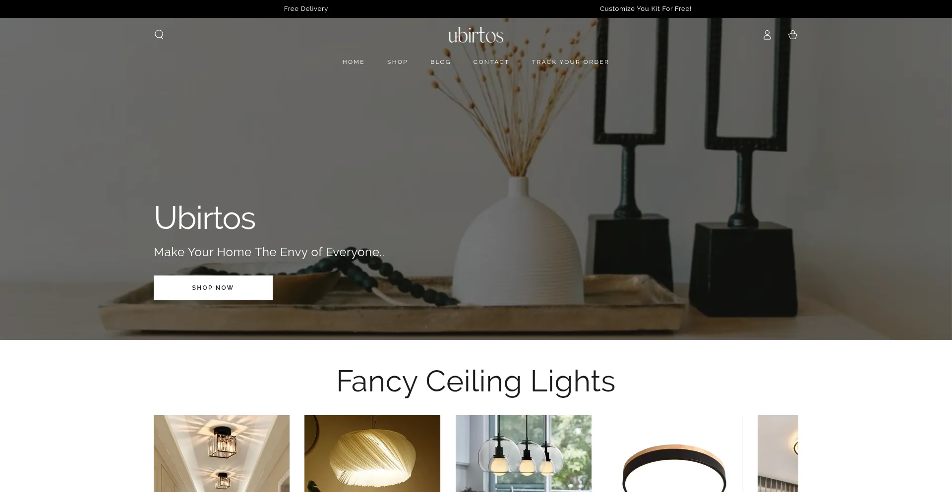 Website screenshot of Ubirtos.com