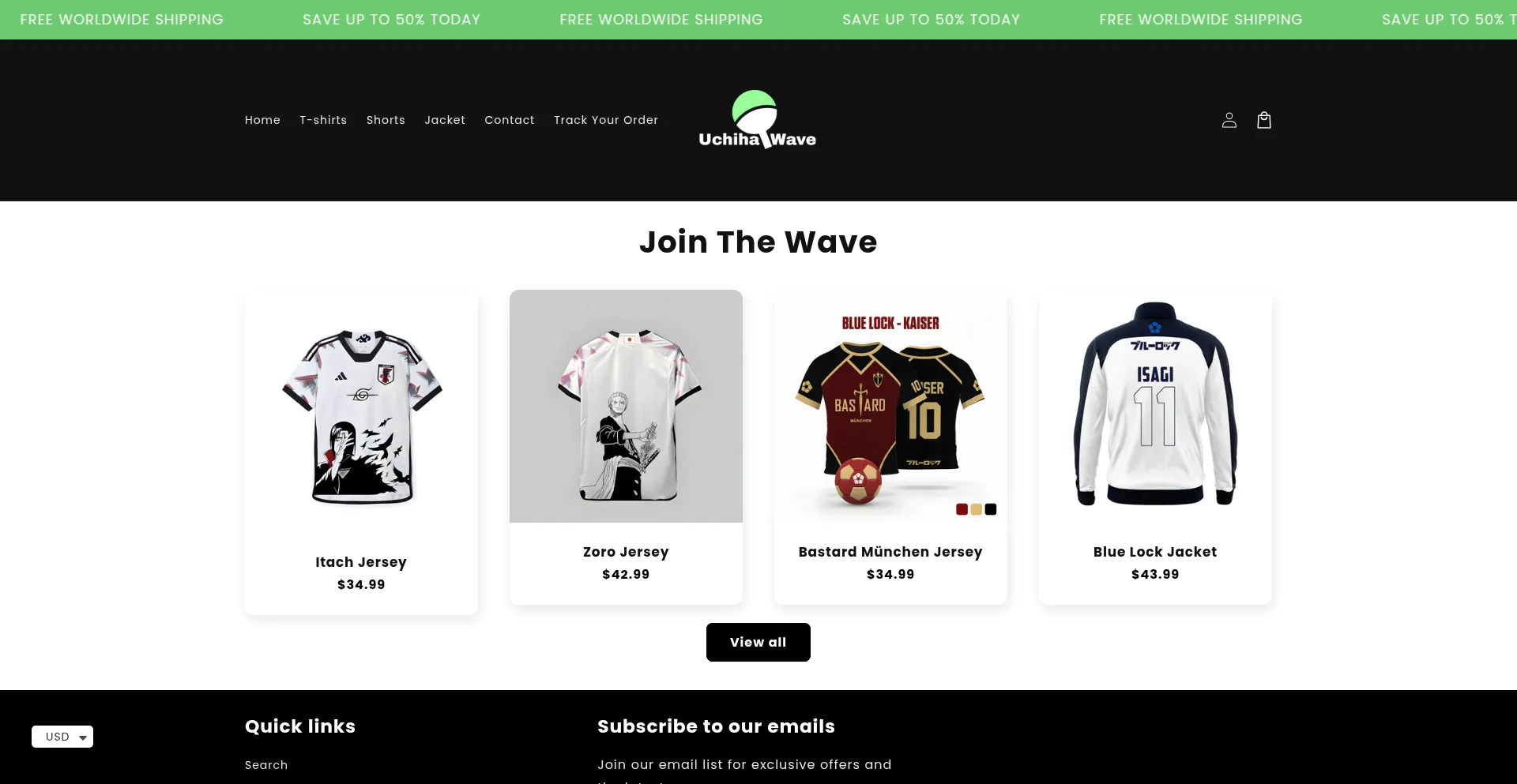 Website screenshot of Uchihawave.com