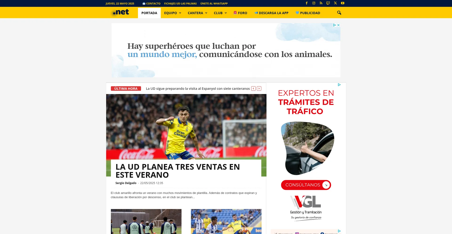 Website screenshot of Udlaspalmas.net