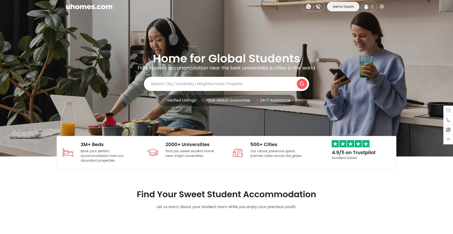 Uhomes.com Screenshot