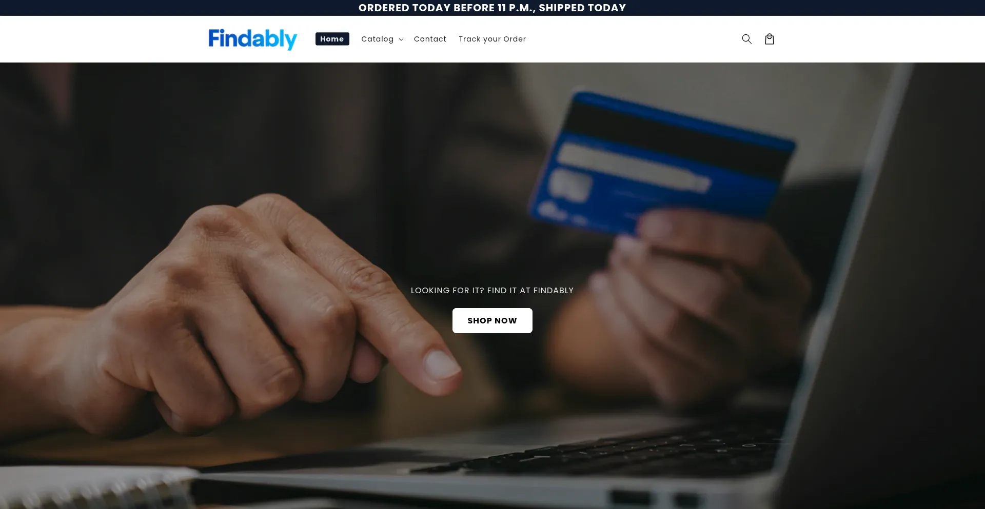 Website screenshot of Uk-findably.shop