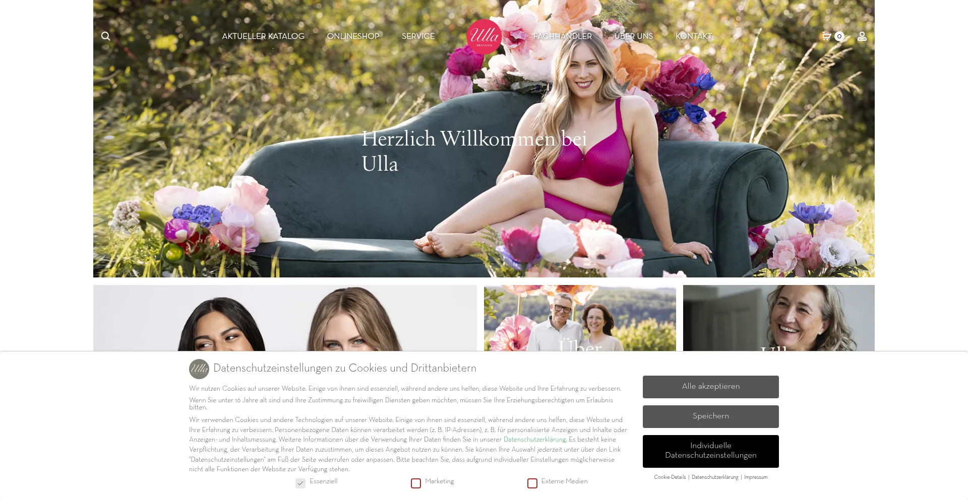 Website screenshot of Ulla.de