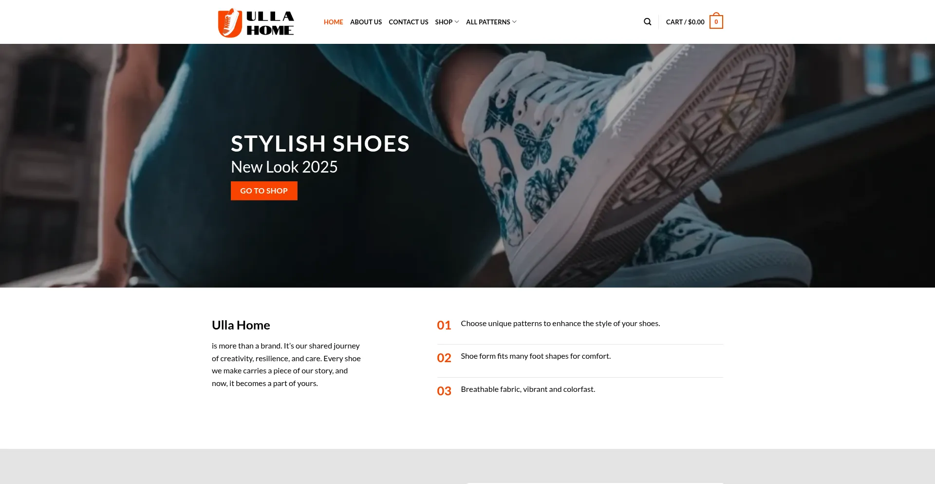 Website screenshot of Ullahome.com