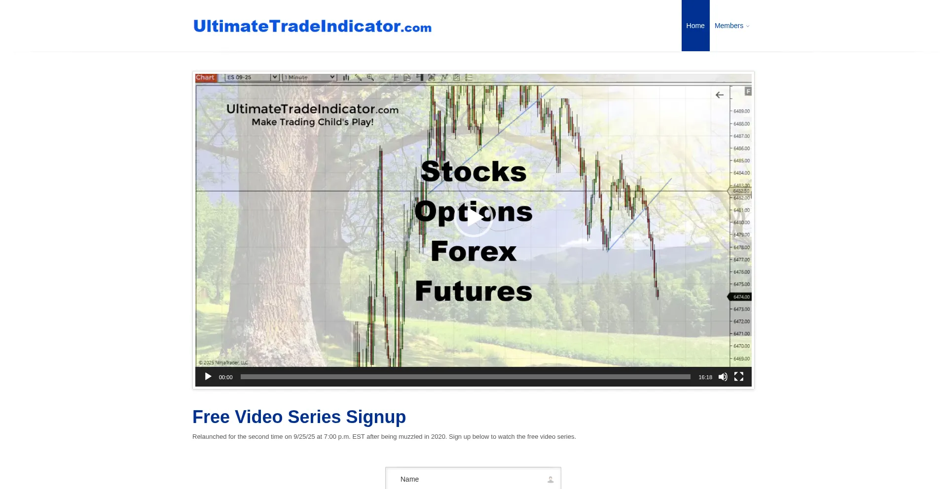 Ultimatetradeindicator.com Screenshot