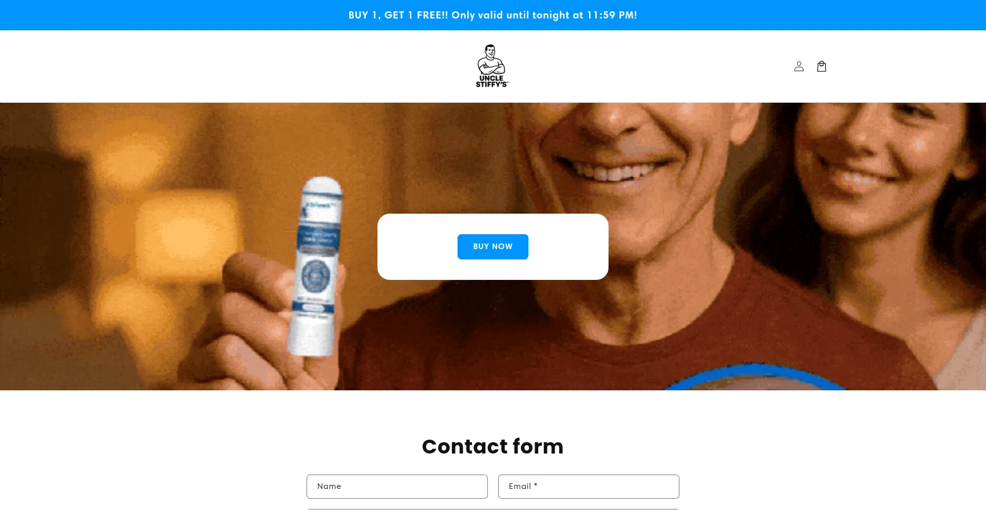 Website screenshot of Unclestiffys.com