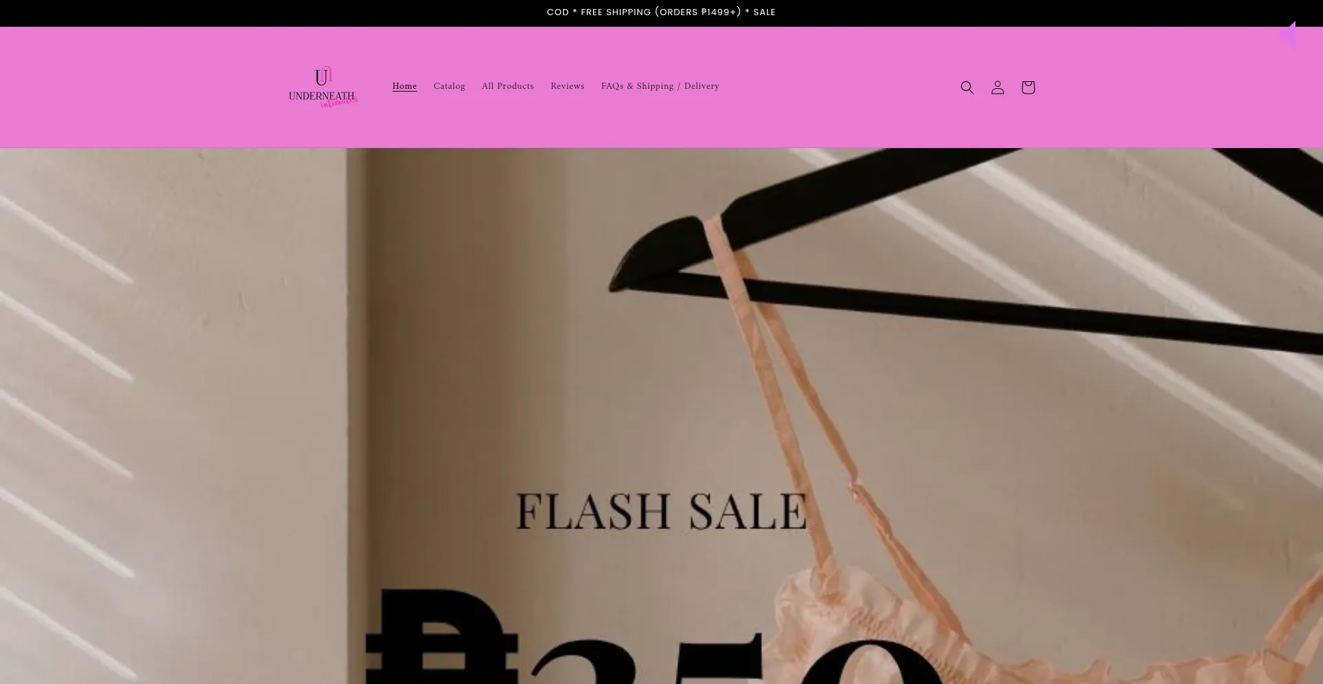 Website screenshot of Underneathintimates.com