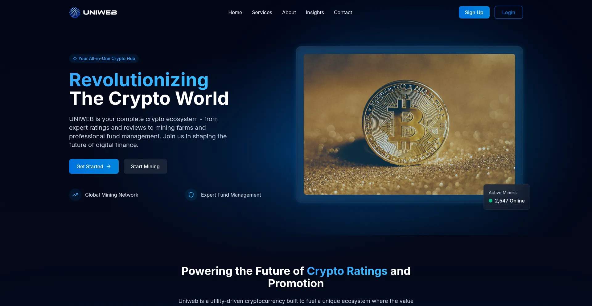 Website screenshot of Uniwebcorp.com