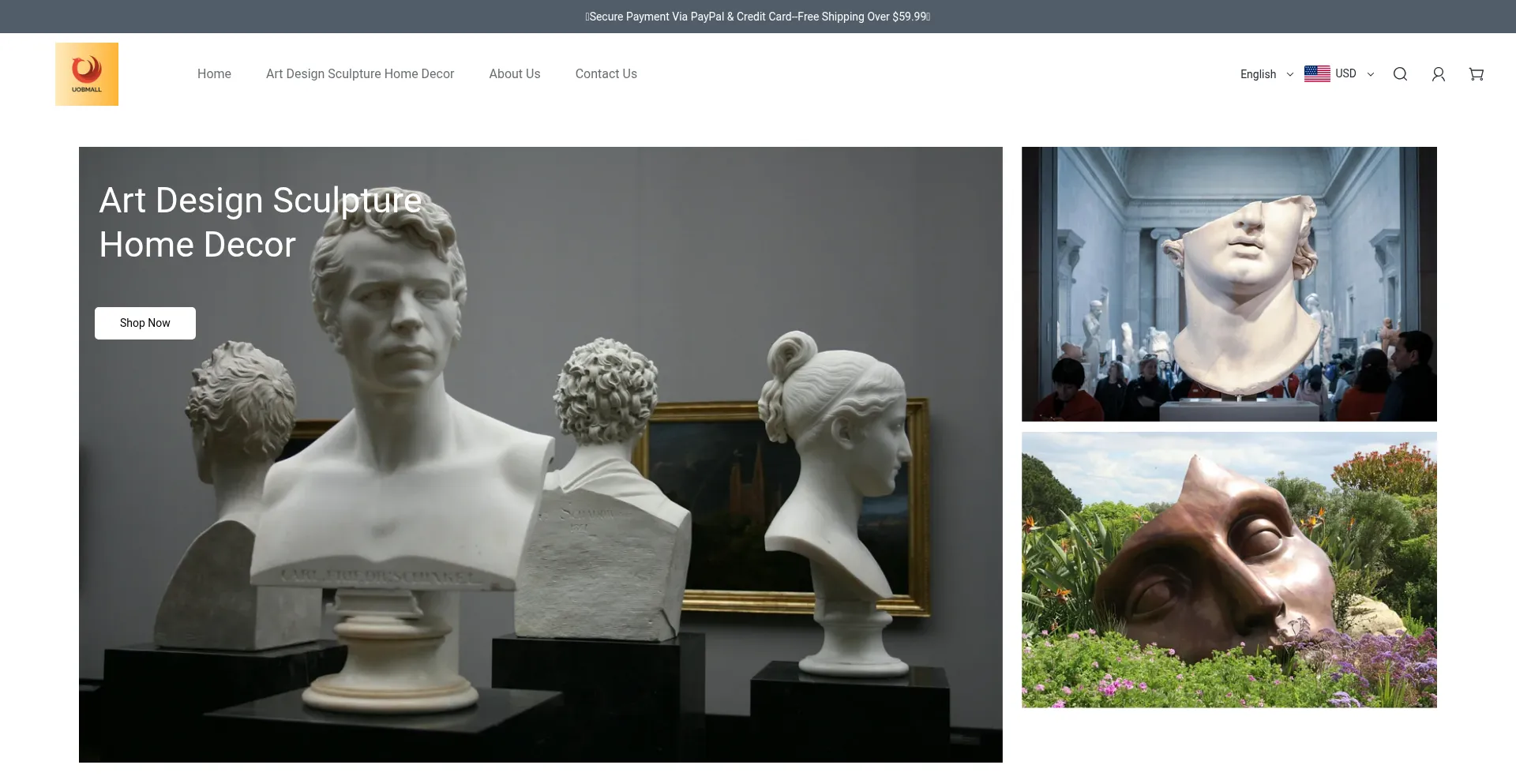 Website screenshot of Uobmall.com
