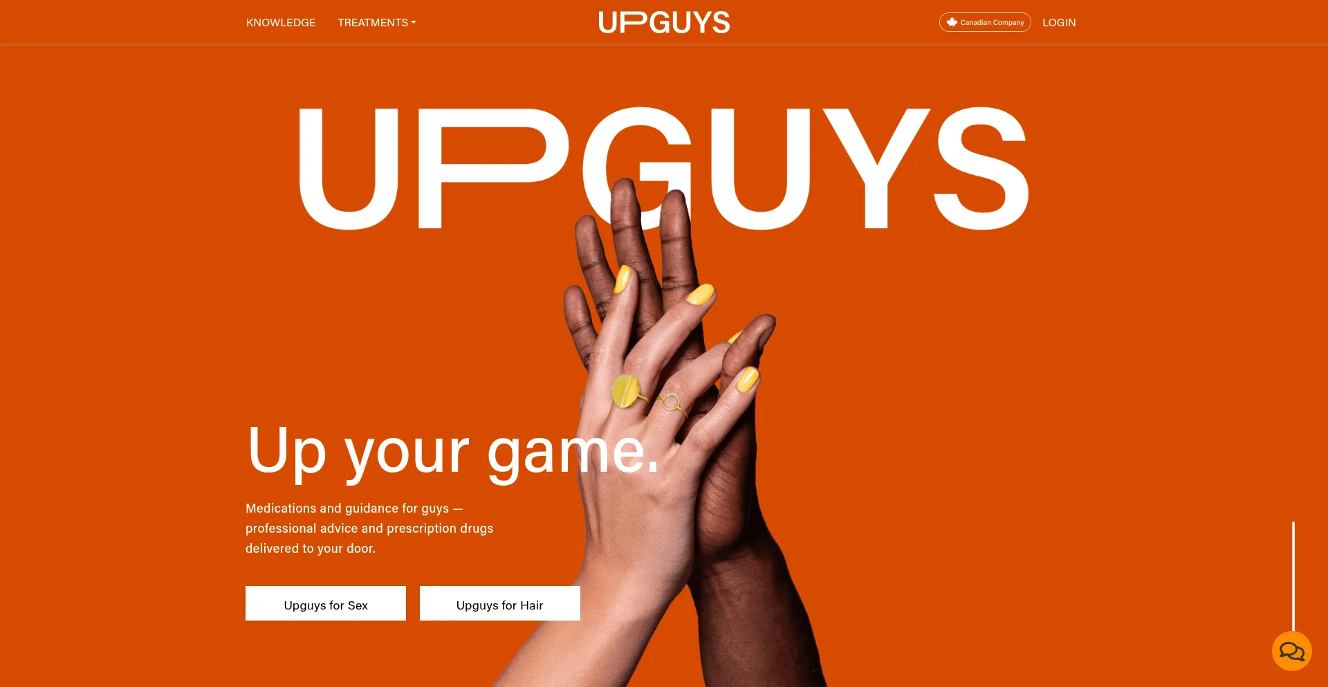 Website screenshot of Upguys.com