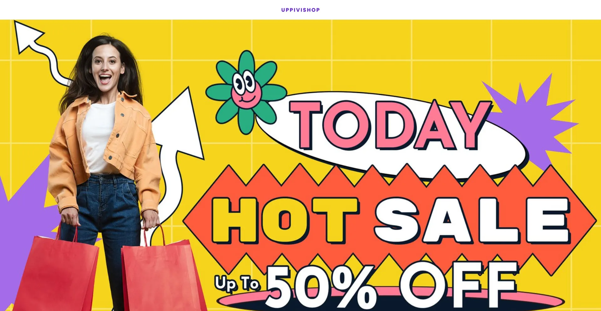 Website screenshot of Uppivishop.com