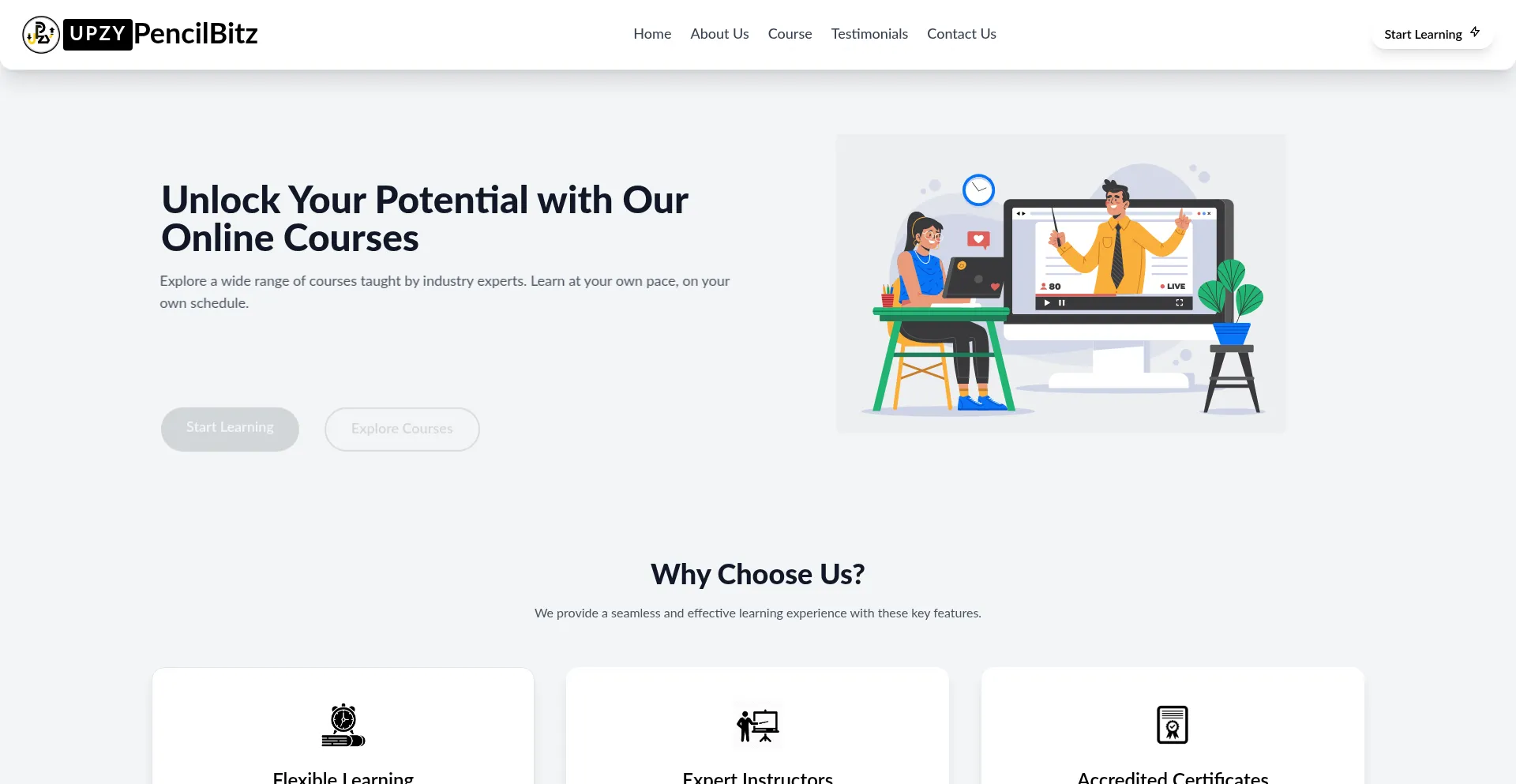 Upzypencilbitz.com Screenshot