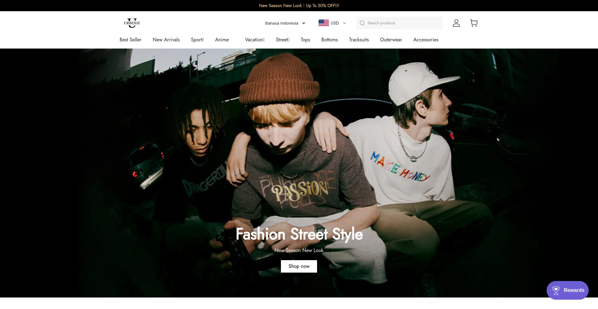 Website screenshot of Urbenie.com