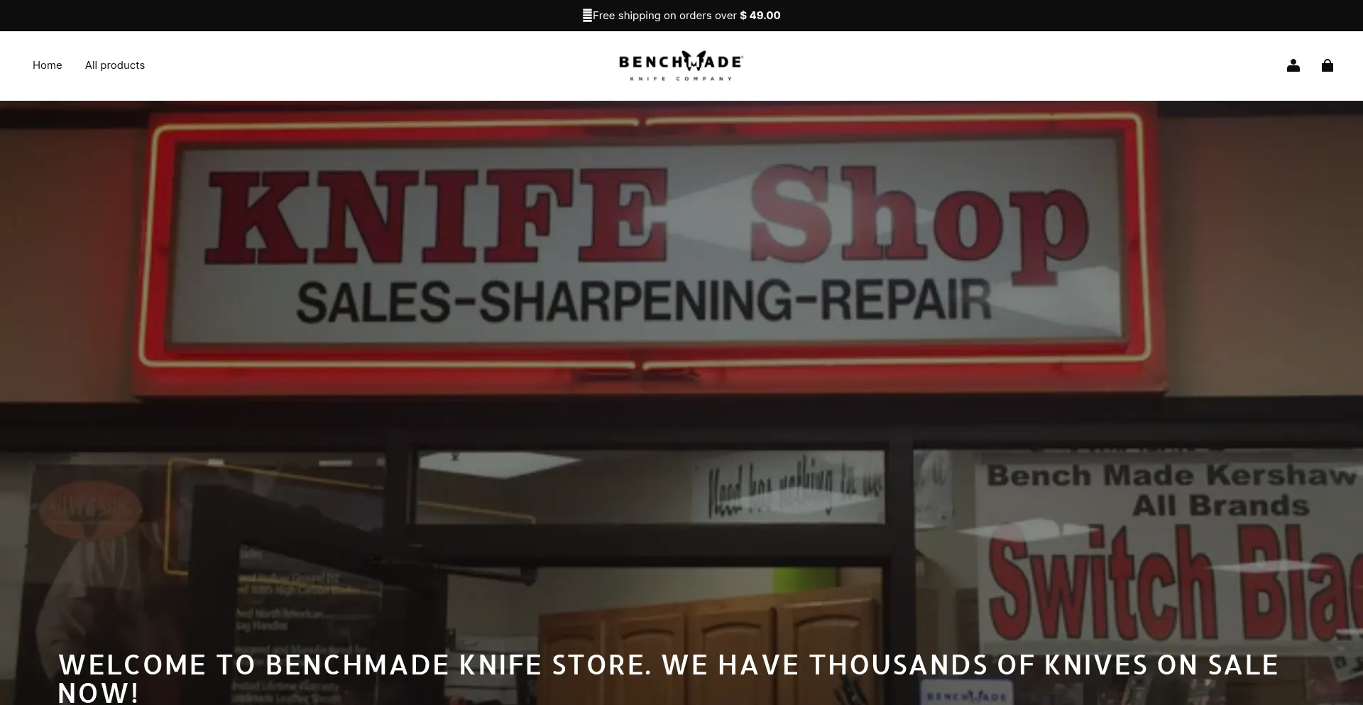 Website screenshot of Usa-benchmade.com