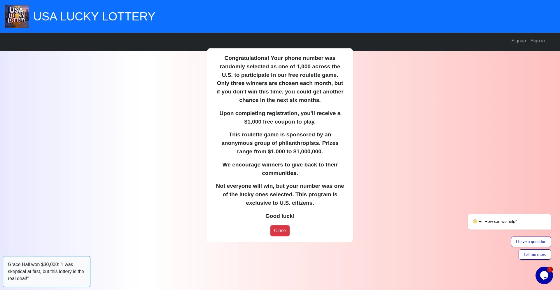 Ist Usaluckylottery.com sicher und vertrauenswürdig?