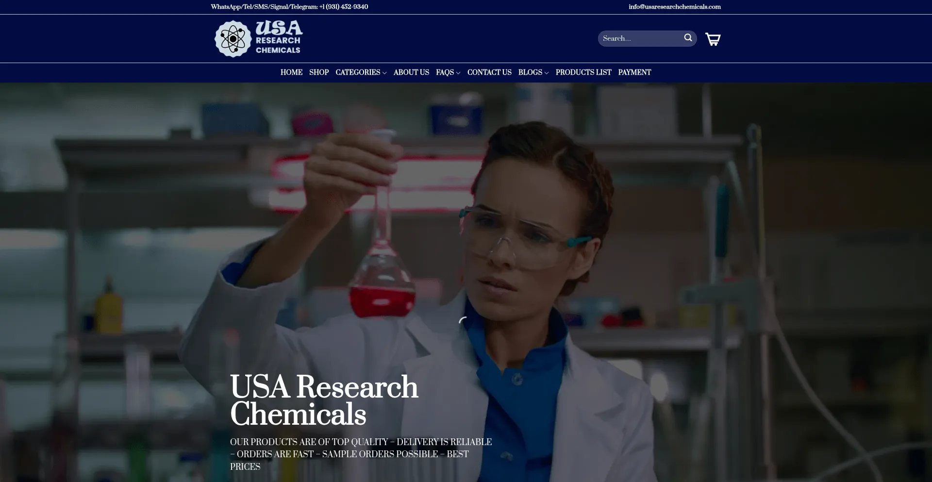 Ist Usaresearchchemicals.com sicher und vertrauenswürdig?