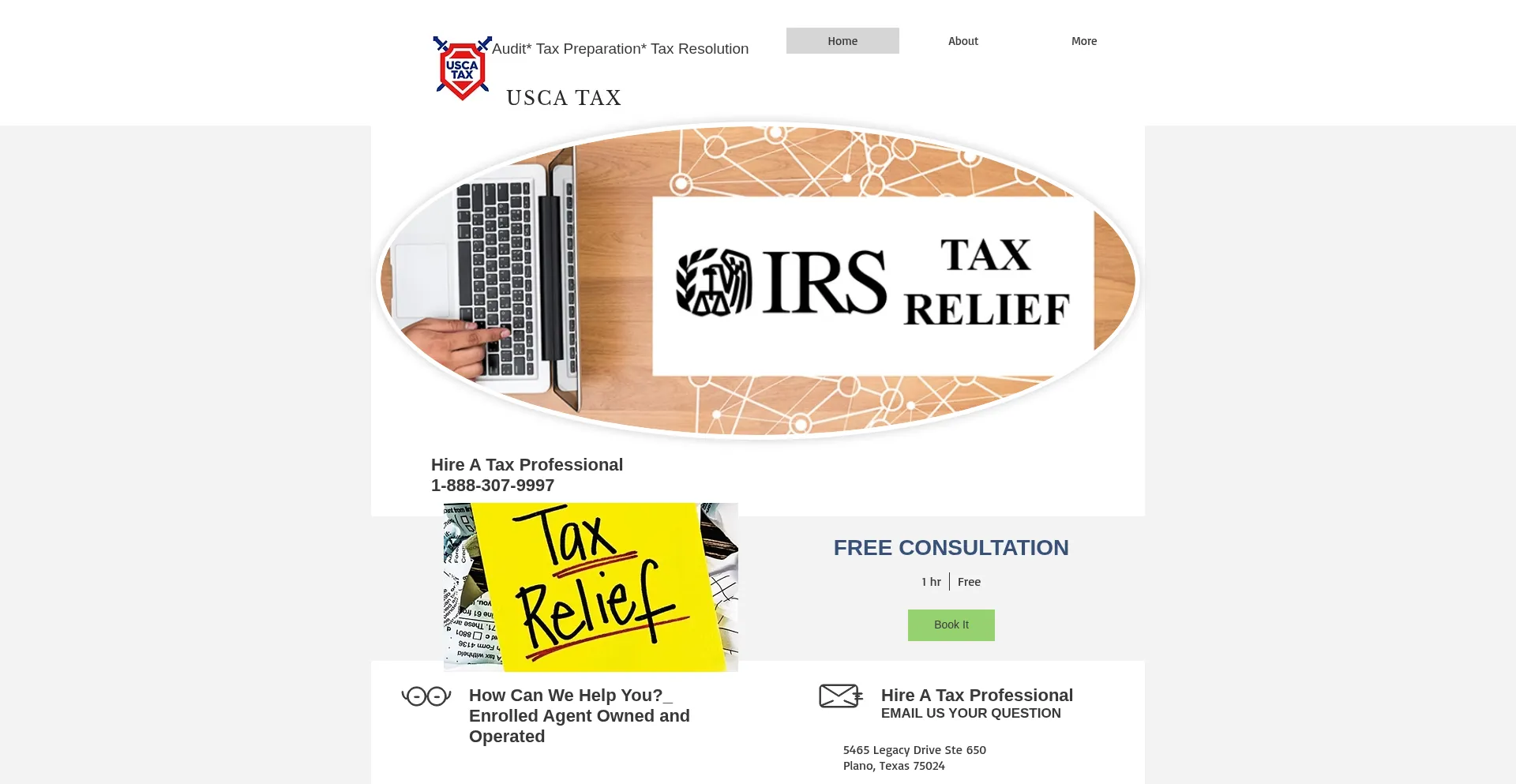 Website screenshot of Uscatax.com