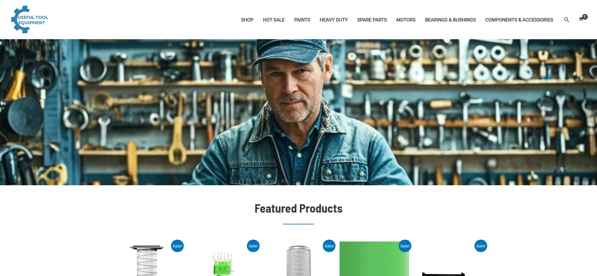 Website screenshot of Usefultoolequipment.com