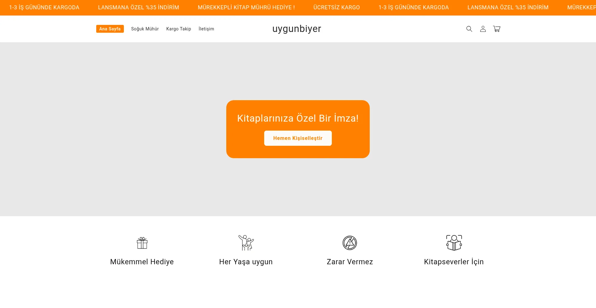 Website screenshot of Uygunbiyer.com