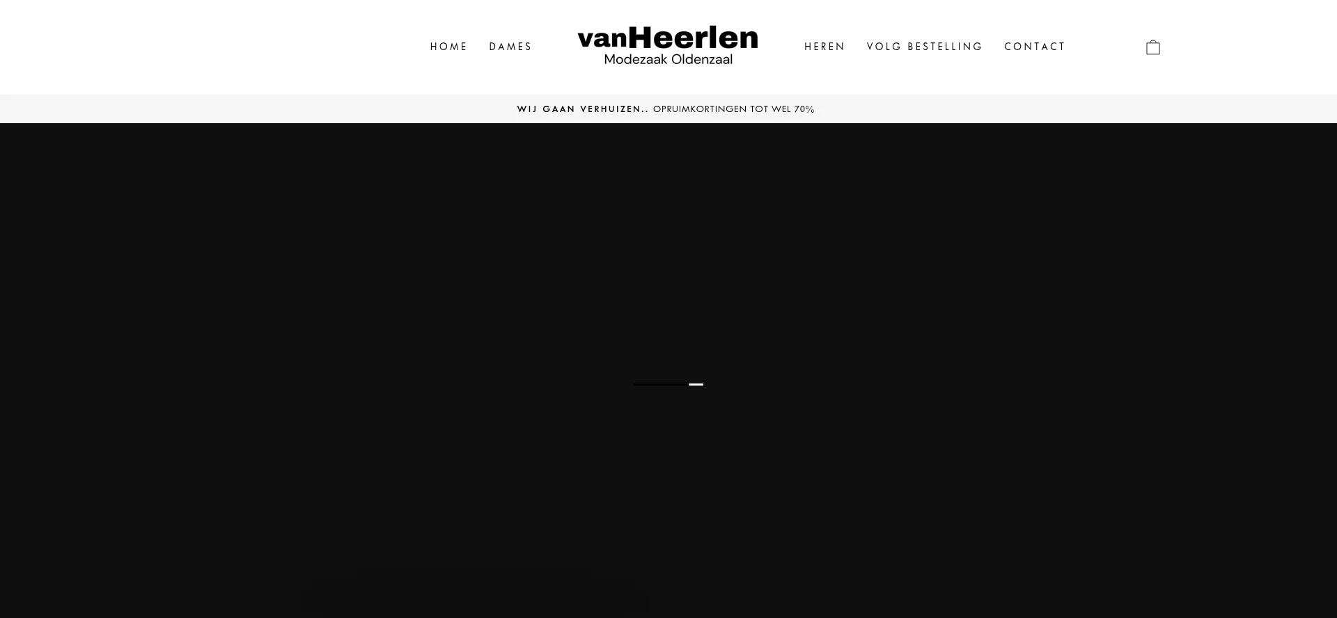 Website screenshot of Vanheerlenmode.nl