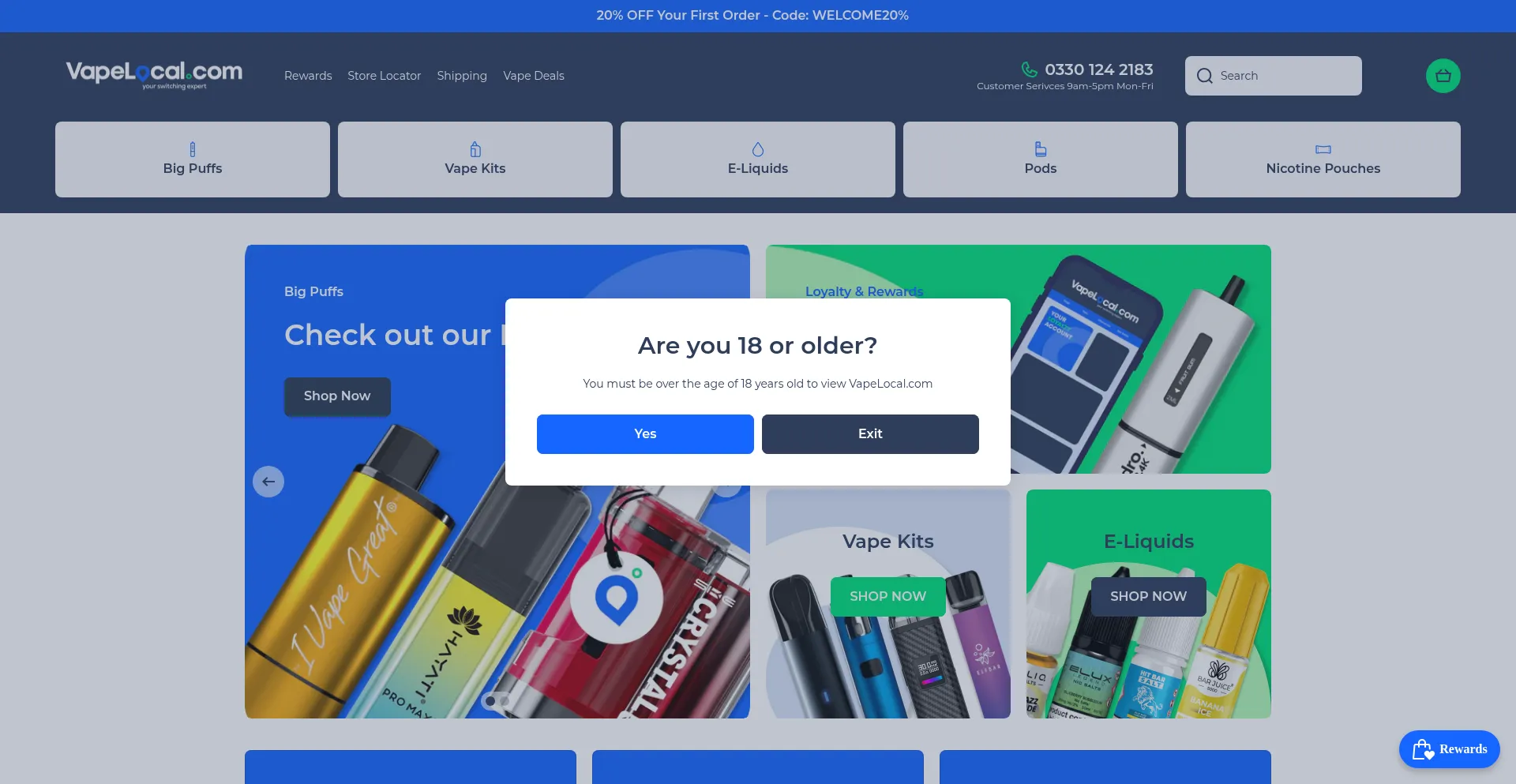 Vapelocal.com Screenshot