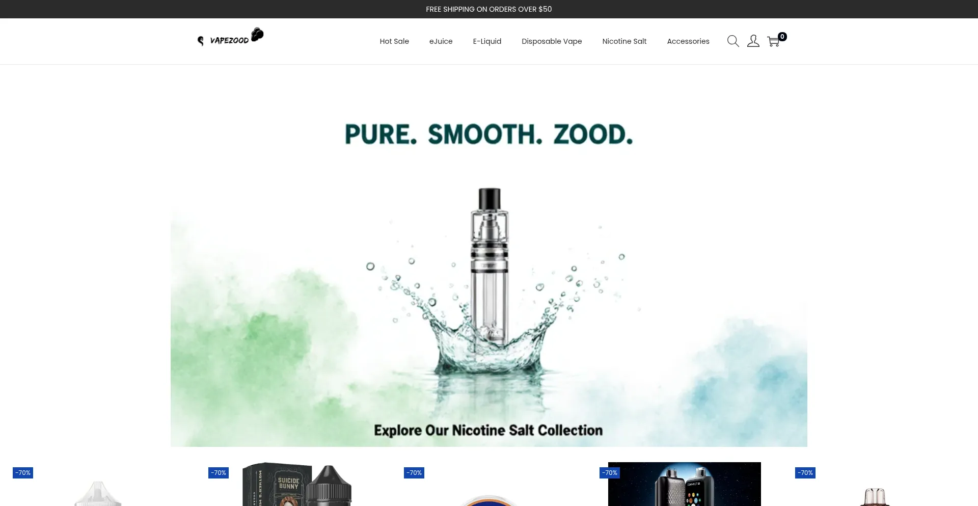 Vapezood.com Screenshot