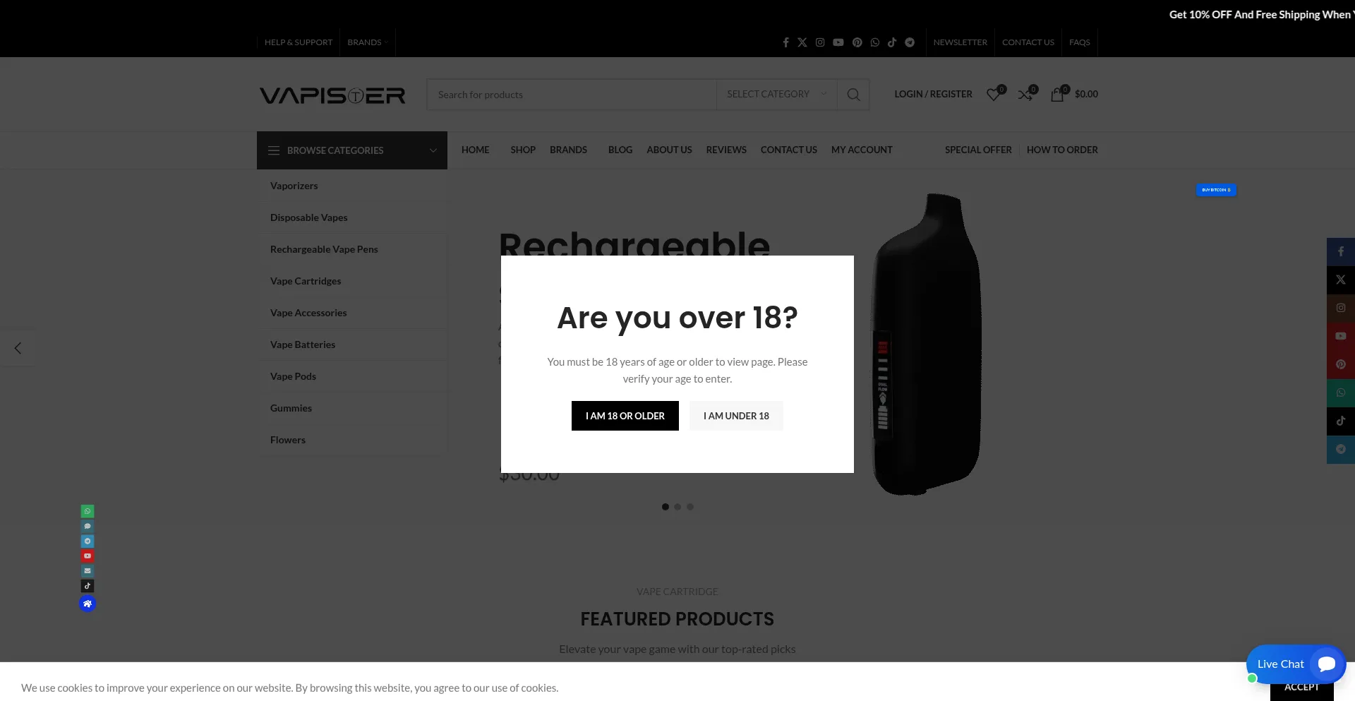 Vapister.com Screenshot