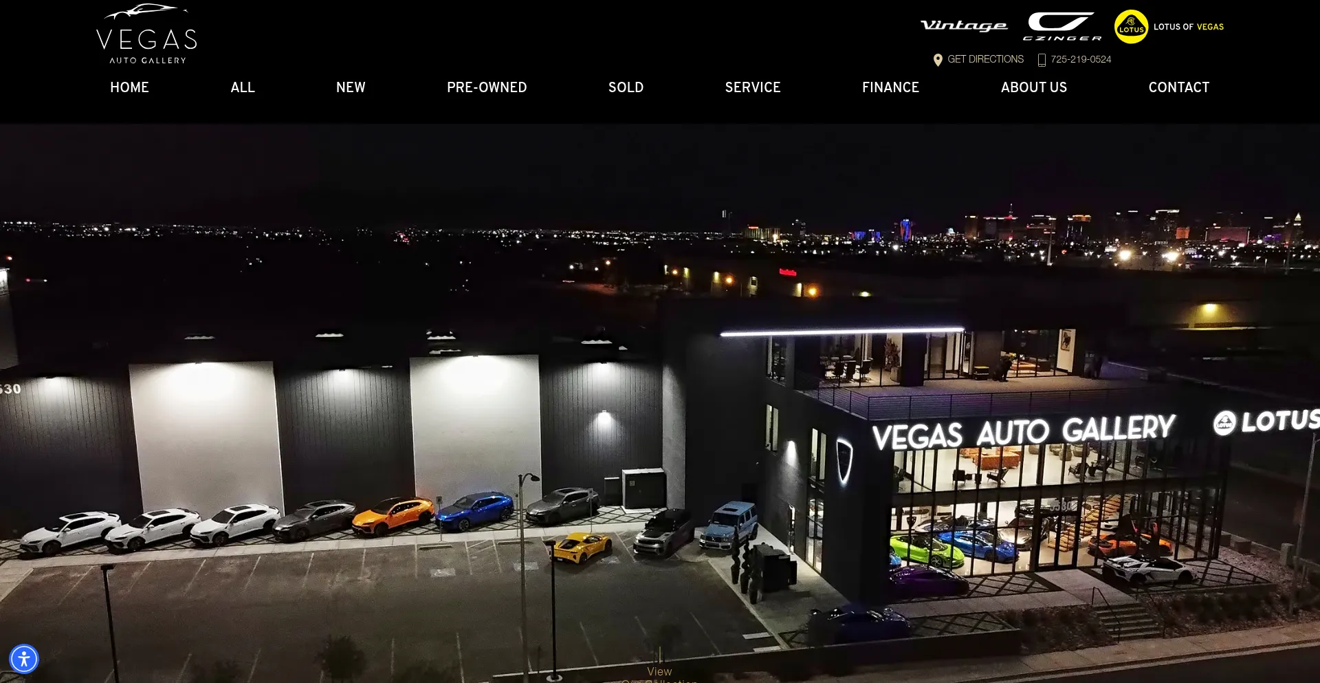 Website screenshot of Vegasautogallery.com