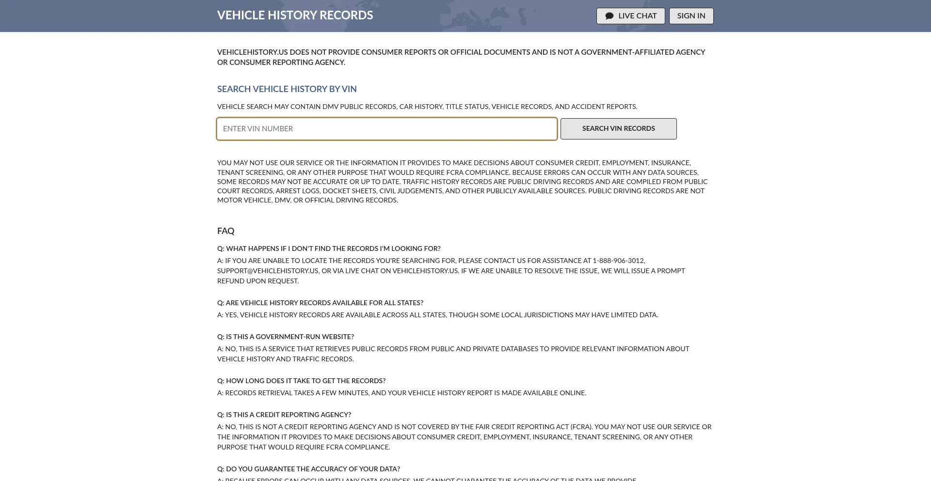 Vehiclehistory.us