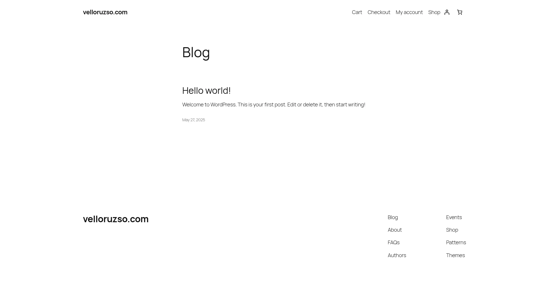 Website screenshot of Velloruzso.com
