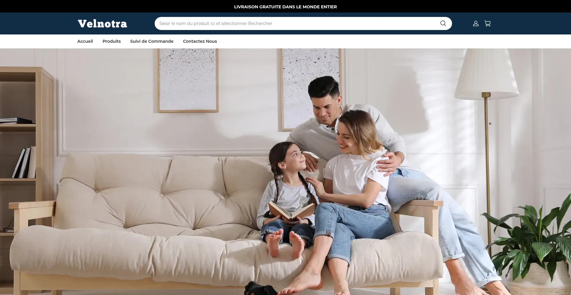 Website screenshot of Velnotra.com